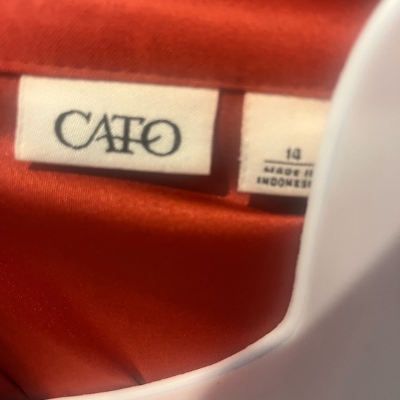 Cato Red Ruffled Open Front Suede Jacket - Picture 3 of 4